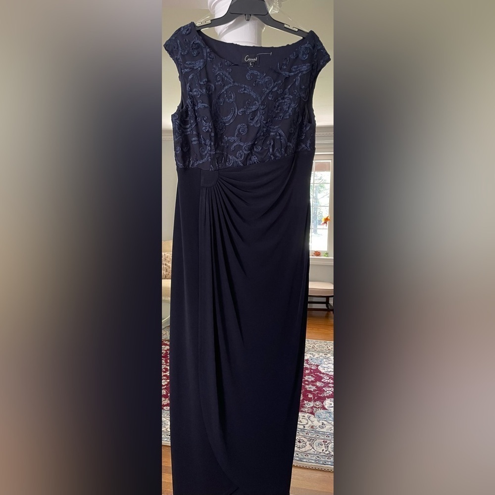 Connected Apparel Black and Navy Dress